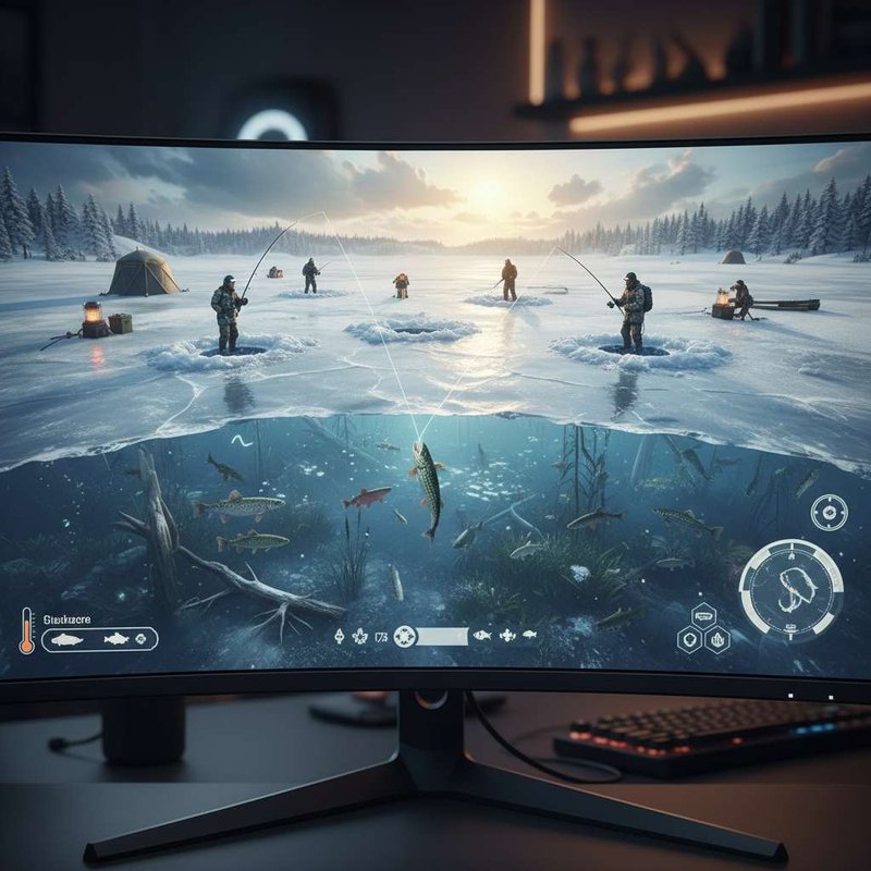 Ice fishing game gambling in Canada